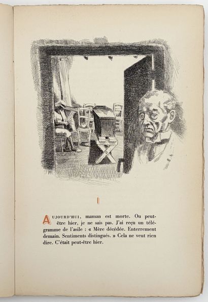 CAMUS (Albert). L'ÉTRANGER. P., Nrf, 1946....