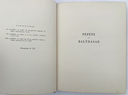 [ALGÉRIE]. BERTRAND (L.). PÉPÈTE ET BALTHASAR....
