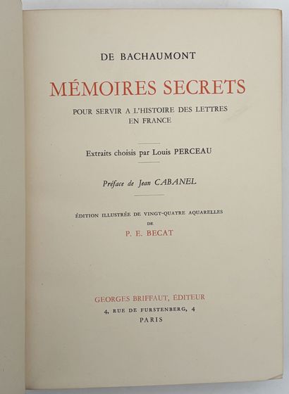 [BÉCAT]. NERCIAT (A. de). LE DOCTORAT IMPROMPTU....
