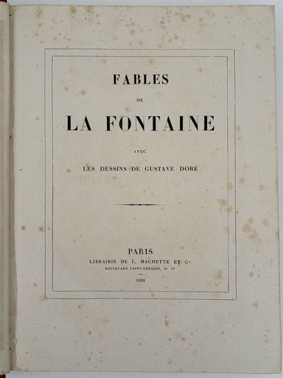 [DORÉ]. LA FONTAINE (J. de). FABLES DE LA...