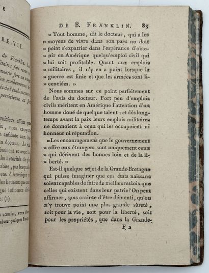 [VOYAGES]. FRANKLIN (B.). MÉMOIRES DE LA...