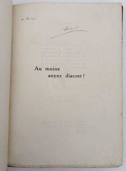 [BONFILS]. LOVER. AU MOINS SOYEZ DISCRET!...