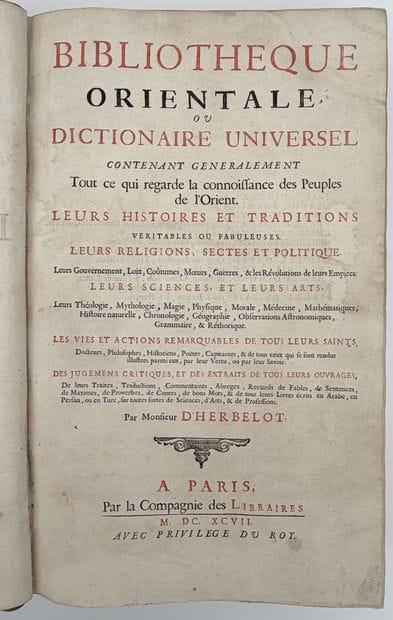 HERBELOT DE MOLAINVILLE (Barthélemy d')....