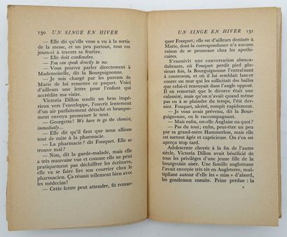BLONDIN (Antoine). UN SINGE EN HIVER. P.,...