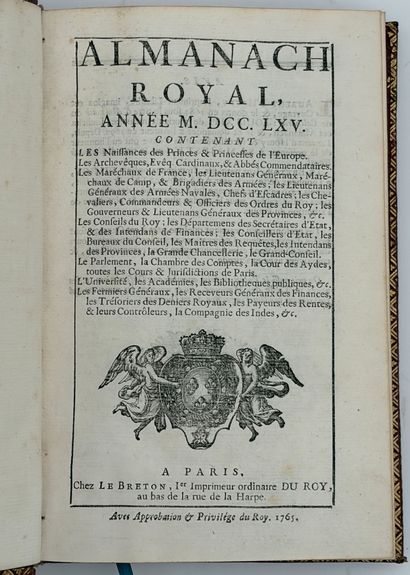 [RELIURE ARMORIÉE]. ALMANACH ROYAL, année...