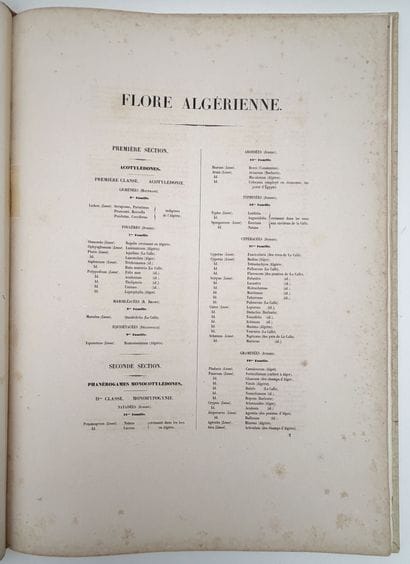 [ALGÉRIE]. CHAMPY (P.). FLORE DE L'ALGÉRIE,...