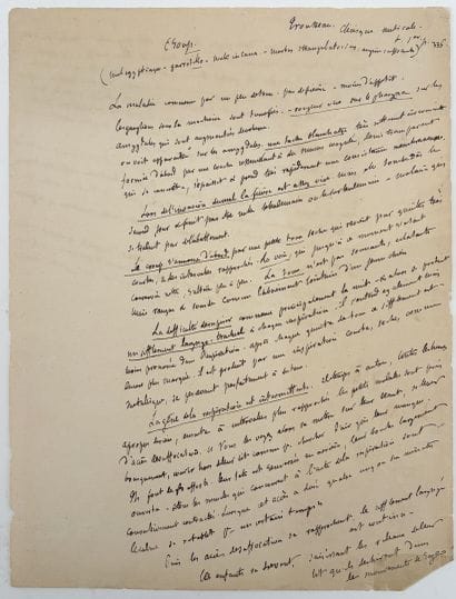 [AUTOGRAPHE]. FLAUBERT (Gustave). NOTES MANUSCRITES...
