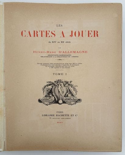 ALLEMAGNE (Henry-René d'). LES CARTES À JOUER...