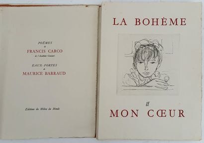 [BARRAUD]. CARCO (Francis). LA BOHÈME ET...
