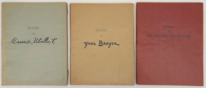 [ÉLOGE]. ENSEMBLE DE 20 ÉLOGES. Paris, Bruker,...