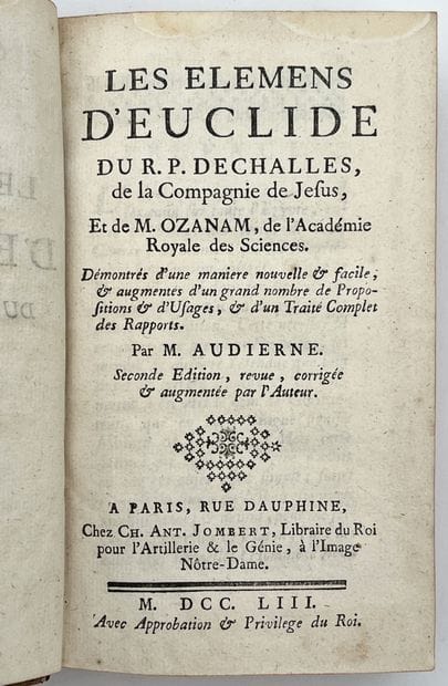 [MATHÉMATIQUES]. AUDIERNE. LES ÉLÉMENS D'EUCLIDE...