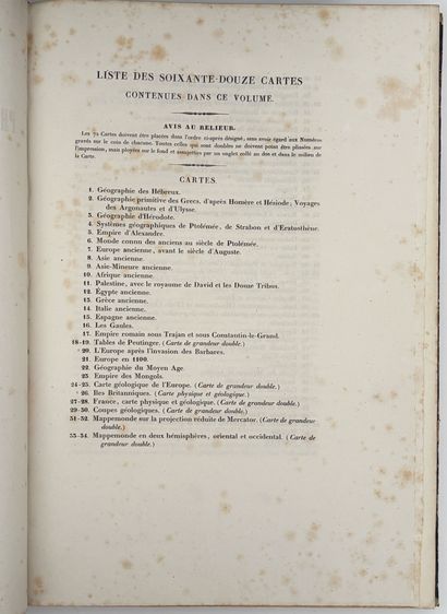 MALTE-BRUN. GÉOGRAPHIE UNIVERSELLE + ATLAS...