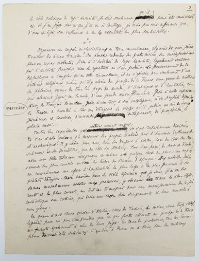 [AUTOGRAPHE]. BERTRAND (Louis). MANUSCRIT...
