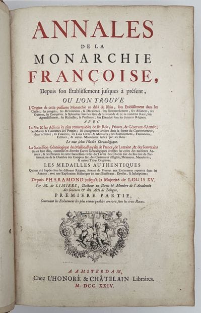 [GÉNÉALOGIE]. LIMIERS (H. P. de). ANNALES...
