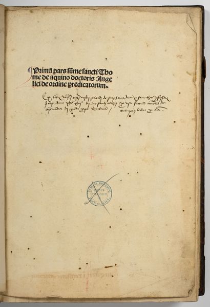 THOMAS D'AQUIN (Saint). SUMMA THEOLOGICA:...