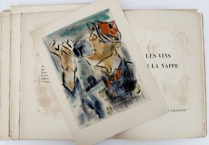 VINS, FLEURS ET FLAMMES. P., Klein, [1952]....