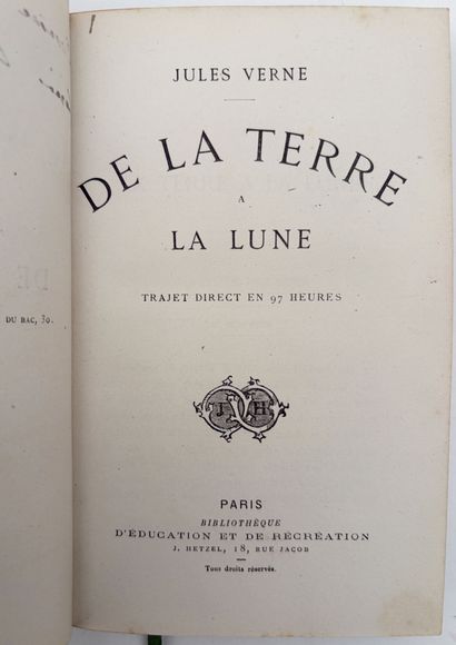 VERNE (Jules). ENSEMBLE DE 5 TITRES, des...