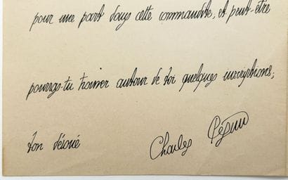 [AUTOGRAPHE]. PÉGUY (Charles, 1873-1914)....