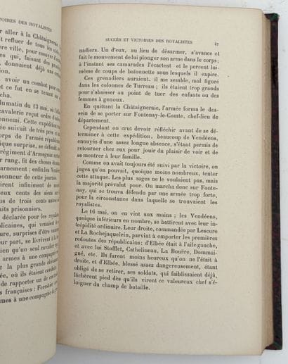 [VENDÉE]. BEAUCHAMP (A. de). HISTOIRE DE...