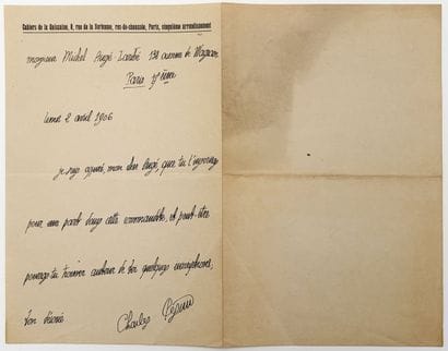 [AUTOGRAPHE]. PÉGUY (Charles, 1873-1914)....