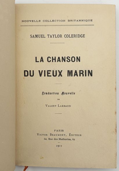 COLERIDGE (Samuel Taylor). LA CHANSON DU...