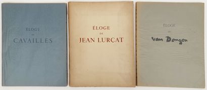 [ÉLOGE]. ENSEMBLE DE 20 ÉLOGES. Paris, Bruker,...
