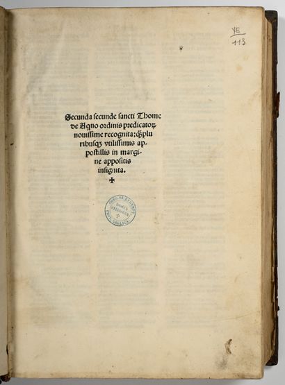THOMAS D'AQUIN (Saint). SUMMA THEOLOGICA:...