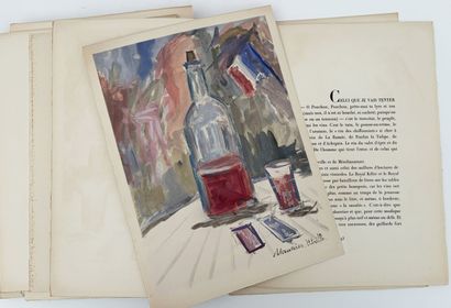 VINS, FLEURS ET FLAMMES. P., Klein, [1952]....