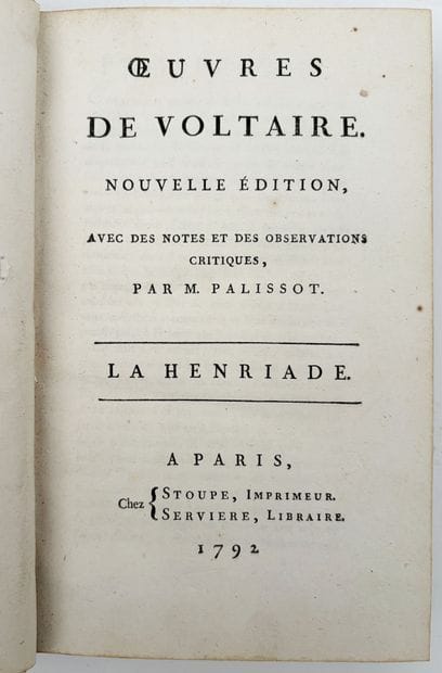 VOLTAIRE (François-Marie Arouet, dit). OEUVRES...