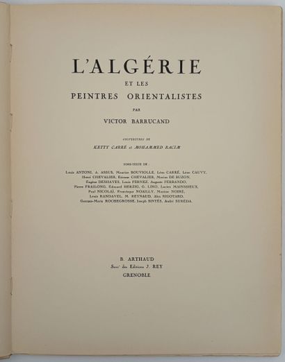 [ALGÉRIE]. BARRUCAND (Victor). L'ALGÉRIE...