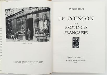 [POINÇONS]. HELFT (J.). LE POINÇON DES PROVINCES...