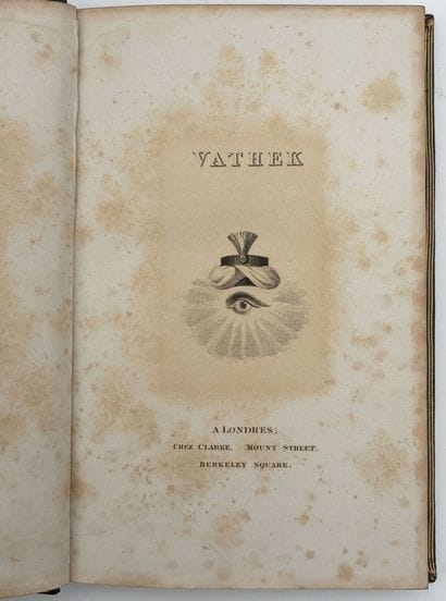 BECKFORD (William). VATHEK. Londres, Clarke,...