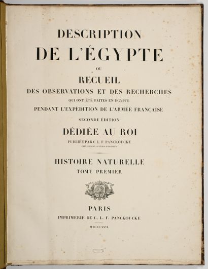 DESCRIPTION DE L'ÉGYPTE, OU RECUEIL DES OBSERVATIONS...