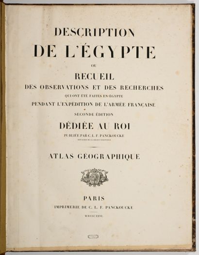 DESCRIPTION DE L'ÉGYPTE, OU RECUEIL DES OBSERVATIONS...