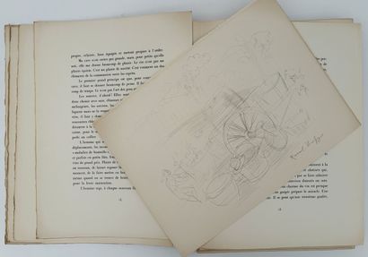 VINS, FLEURS ET FLAMMES. P., Klein, [1952]....