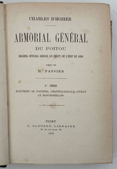 [GÉNÉALOGIE]. HOZIER (Charles d'). ARMORIAL...