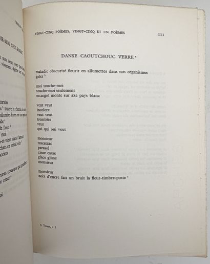 TZARA (Tristan). OEUVRES COMPLÈTES. Texte...