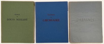 [ÉLOGE]. ENSEMBLE DE 20 ÉLOGES. Paris, Bruker,...