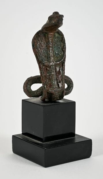 Uraeus, probably from a statue
Bronze 
Egypt,...