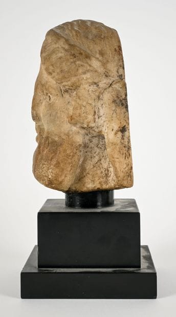 Hermaic pillar capital depicting a bearded...