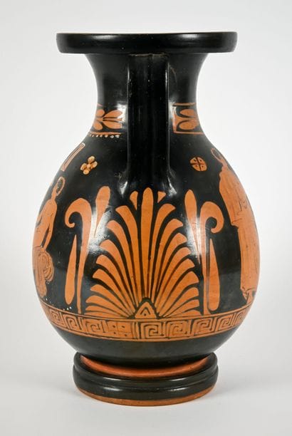 Red-figure pelike with one side decorated...