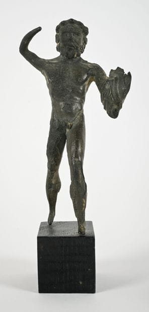 Statuette depicting a nude Heracles, his...