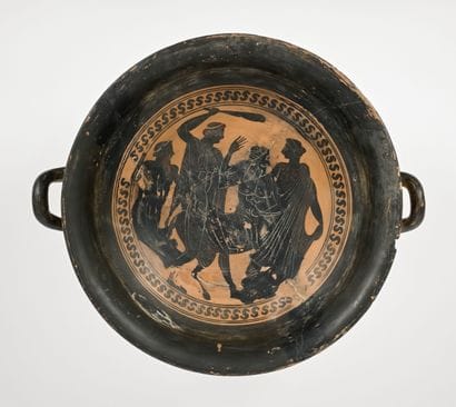 Large black-figure bowl with a decoration...