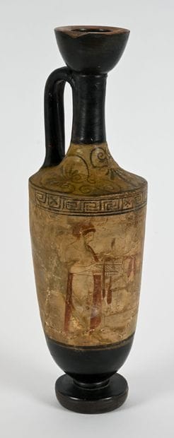 White-ground red-figure lekythos depicting...