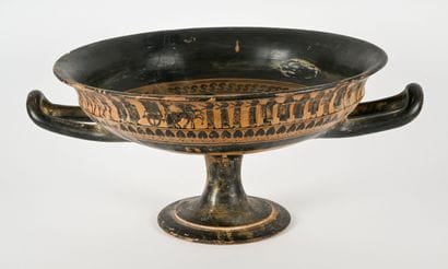 Large black-figure bowl with a decoration...