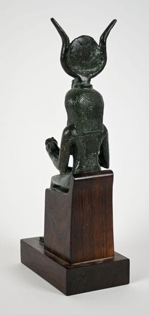 Statuette depicting the goddess Isis seated...
