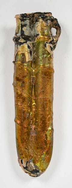 Double balsam bottle with a body decorated...