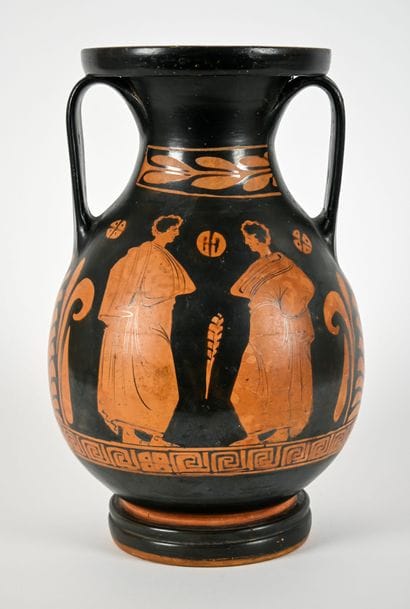 Red-figure pelike with one side decorated...