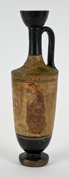 White-ground red-figure lekythos depicting...