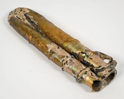 Double balsam bottle with a body decorated...